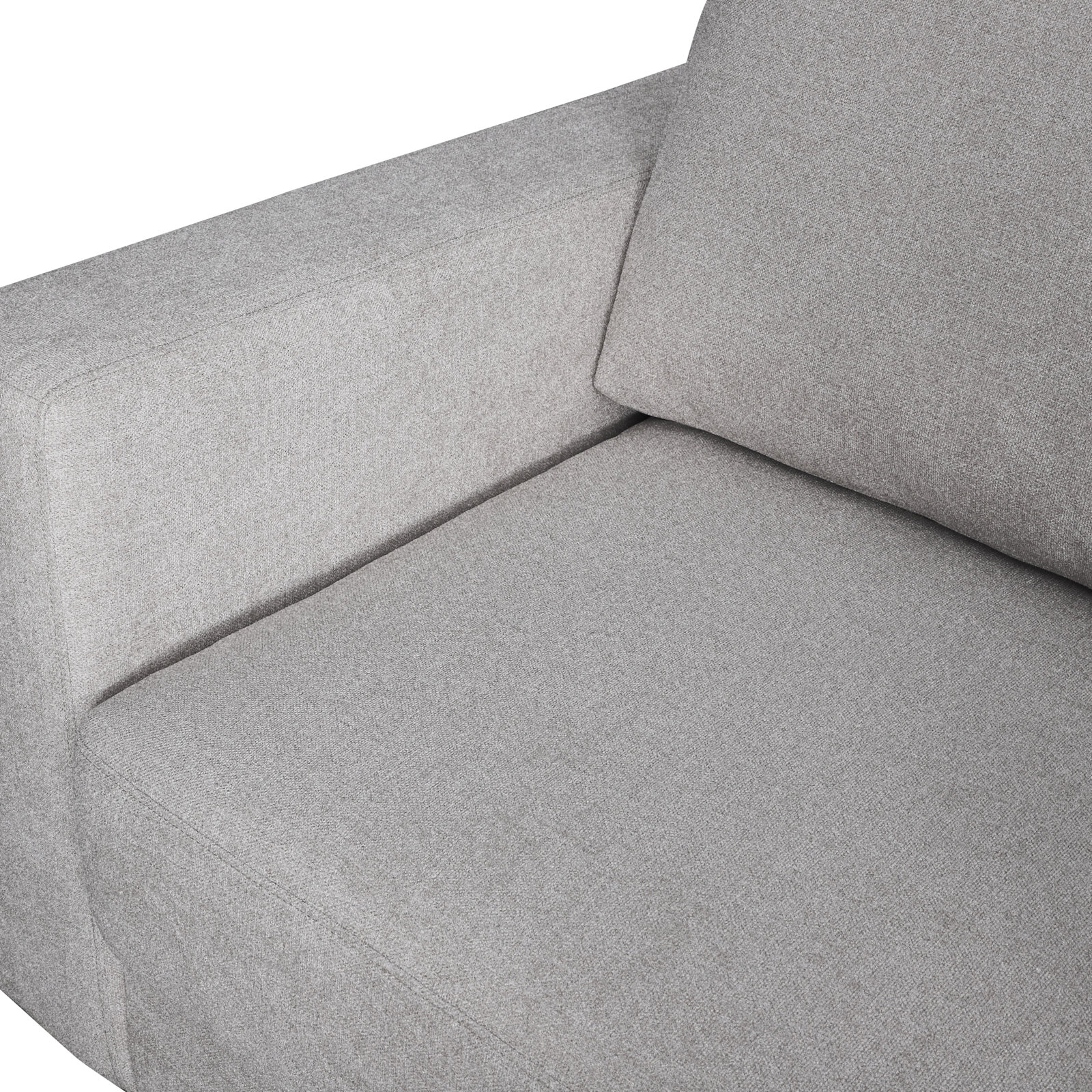 44" W Polyester Armchair, Gray 100% Polyester