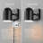 1-Light Matte Black Plug-In Or Hardwire Wall Sconce