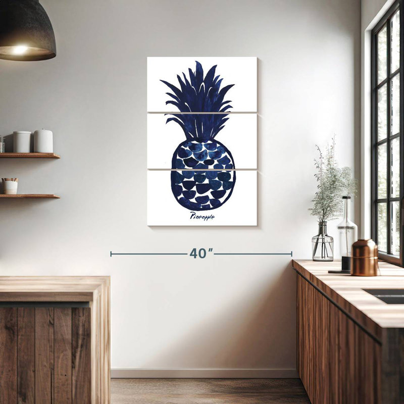 Indigo Pineapple, 38" H x 24" W