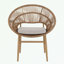 Ensemble de 2 chaises en osier avec coussin moelleux et pieds robustes-61923095
