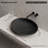 MonBlari 21" X 17" Oval Solid Surface Matte Black Vessel Sink-126410541