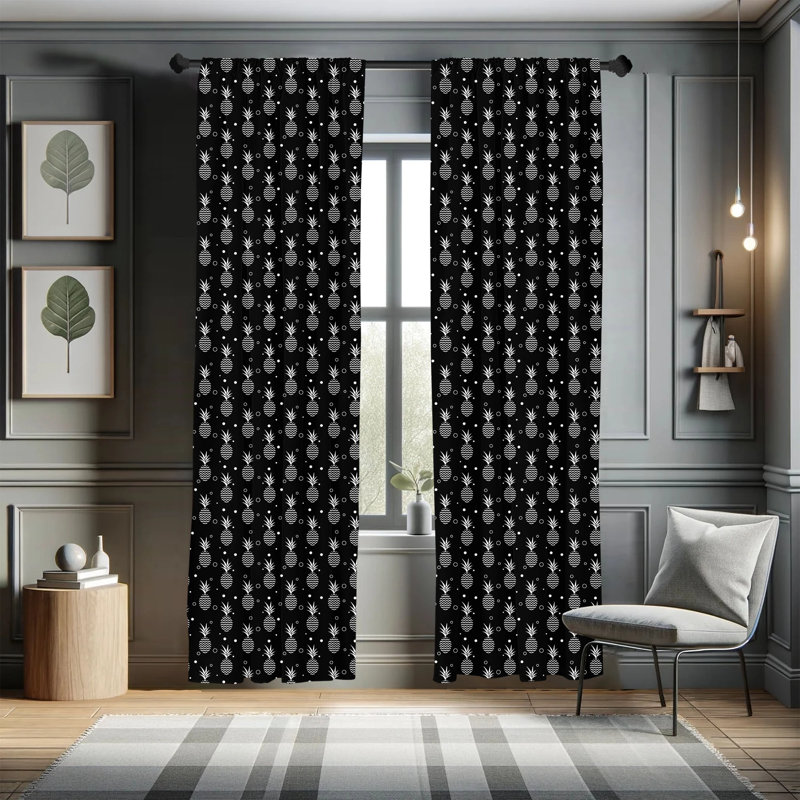 Semi-Sheer Rod Pocket Curtain Panels, 28" x 84"