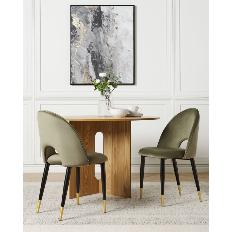 Abdulkhalek 48cm H Upholstered Upholstered Back Side Chair, Green