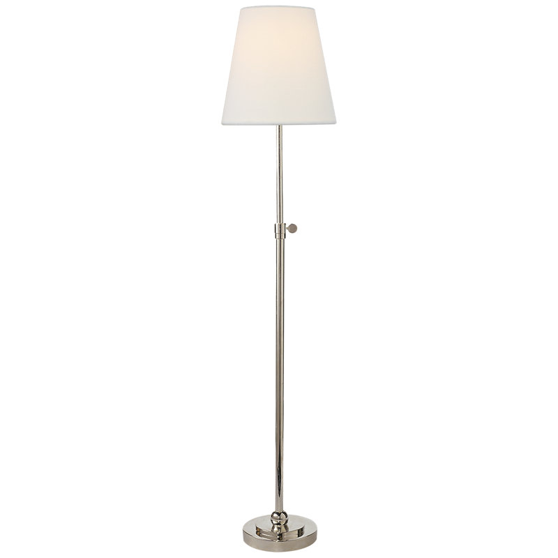 Thomas O'Brien Bryant 1 - Light Standard, Polished Nickel, Fabric