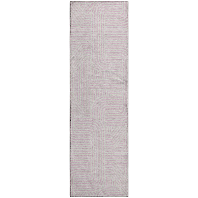 Premium Machine Washable Prisco Pink Rug