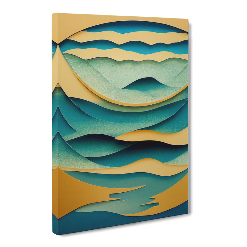 CAN-V0523-2173X Seascape Abstract Vol.7 - Wrapped Canvas Print, 50cm H x 35cm W x 3cm D