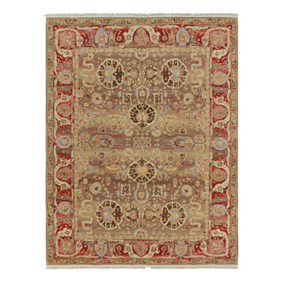 Rug & Kilim’S Persian Tabriz Style Rug In Beige-Brown With Floral Patterns
