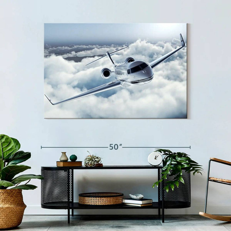 Mehar Flying Luxury Private Jet, 32" H x 48" W