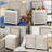 Rolling Laundry Hamper with Lid, 150L Large Capacity Foldable Basket with Lockable Wheels