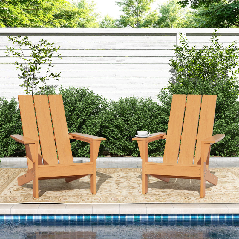 Chaises Adirondack modernes en PEHD toutes saisons, Tanné