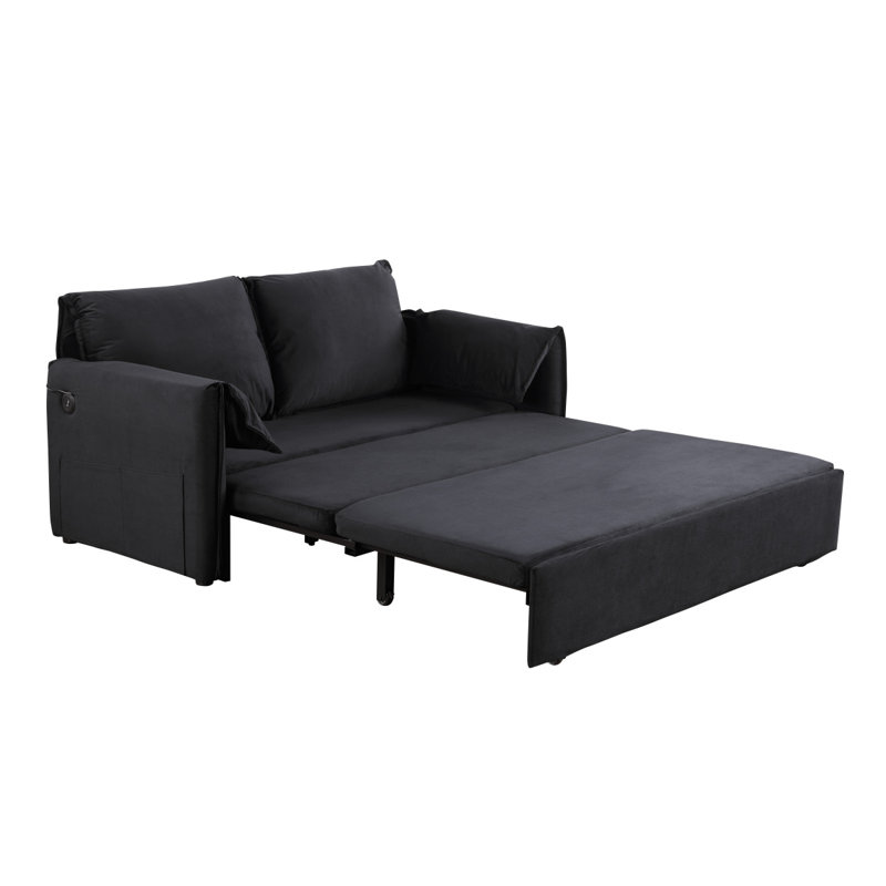 Canapé-lit 3 en 1, Noir