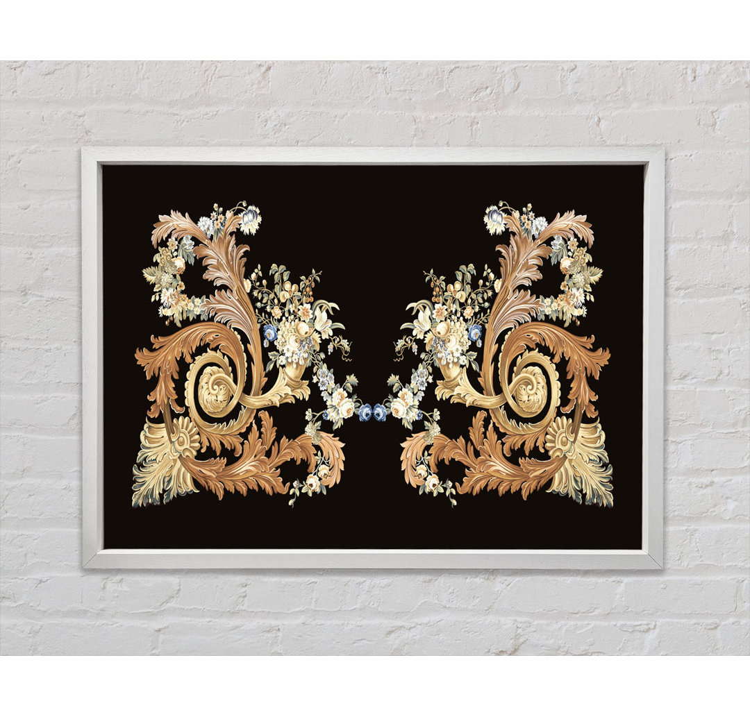 The Vintage Floral Pattern - Single Picture Frame Kunstdrucke auf Leinwand