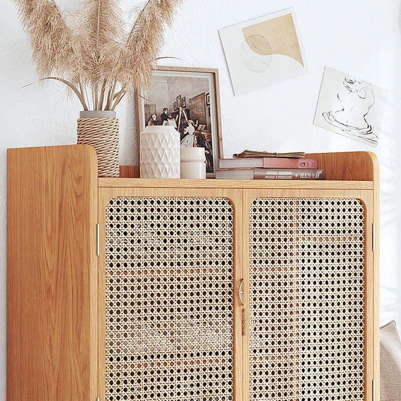 Entryway retractable storage shoe cabinet
