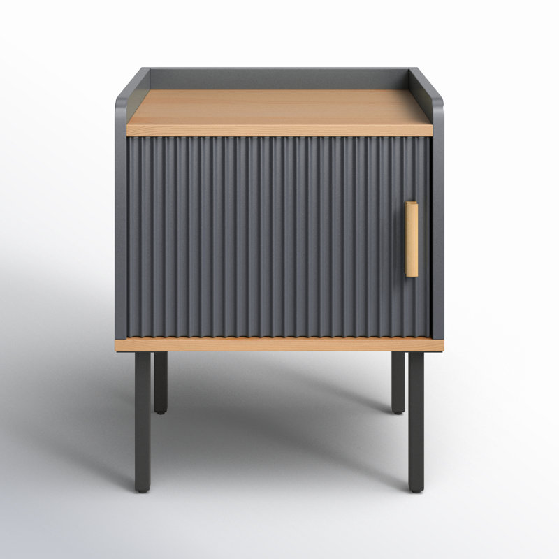 Cariad 18'' W Manufactured Wood/Steel Nightstand