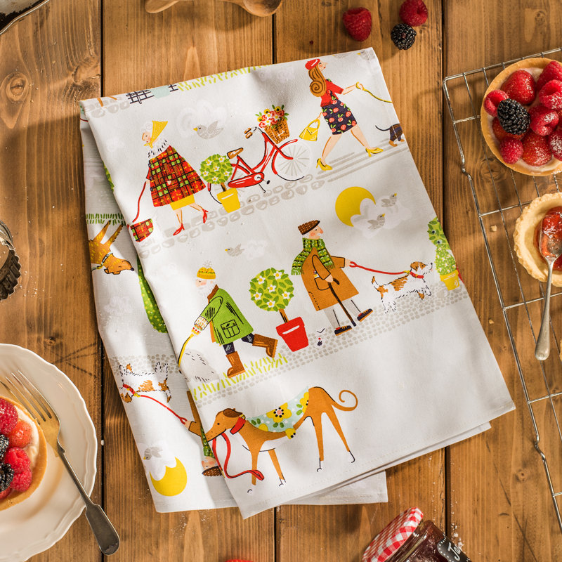Walkies Cotton Tea Towel Kitchen Towel
