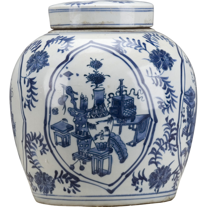 Handmade Porcelain China Ginger Jar