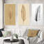 «Minimal Botanicals, feuille simple sur beige II», 3 pièces-313293825-313293832