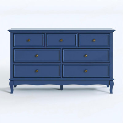 Commode 7 tiroirs avec pieds en bois massif