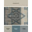 Tapis abstrait moderne et contemporain lavable à la machine Alderamin Hanukkah - beige et bleu ciel-879387961