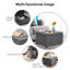 Banc ottoman de rangement capitonné, gris foncé