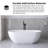 63'' Solid Surface Freestanding Soaking Bathtub In Gloss White-116488494
