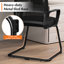 Office Chair With Lumbar Support Stationery Mesh Mid Back Computer Desk Chair With Sturdy Sled Base