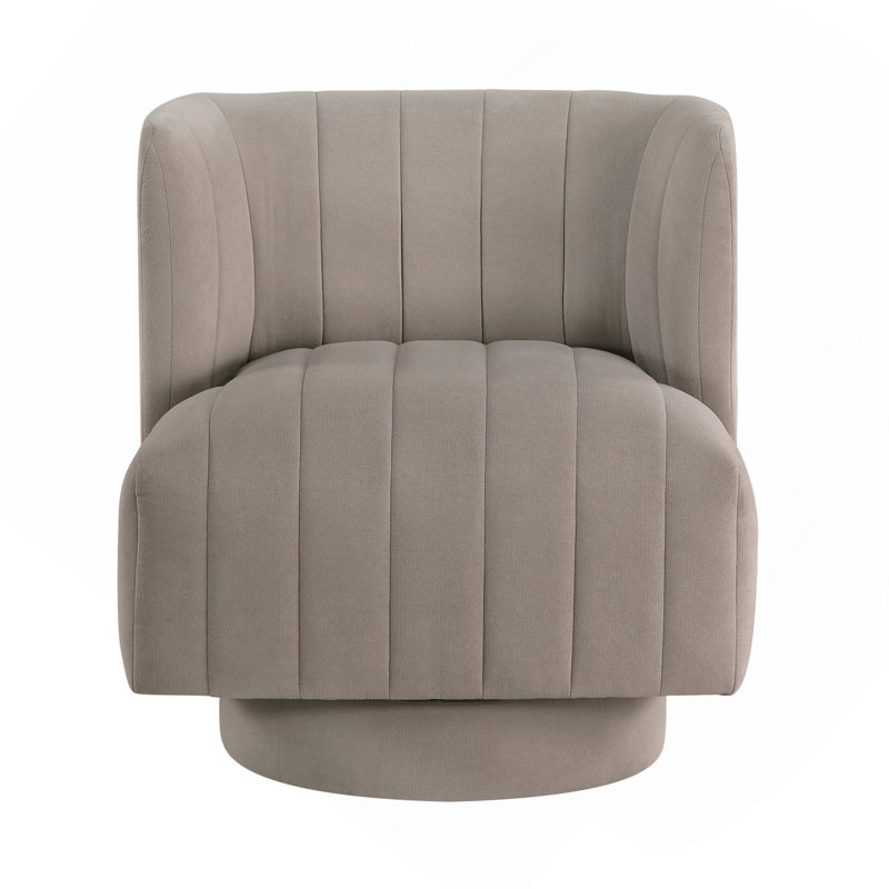 Chaise pivotante rembourrée Comfort Taupe, Gris