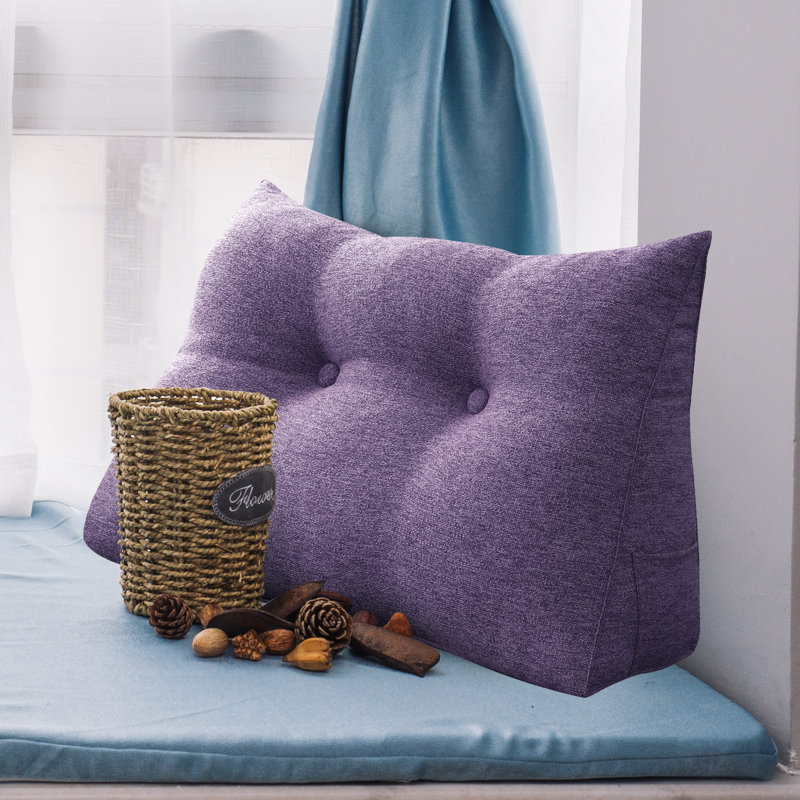Reading Headboard Pillow , 50cm H x 80cm W, Purple