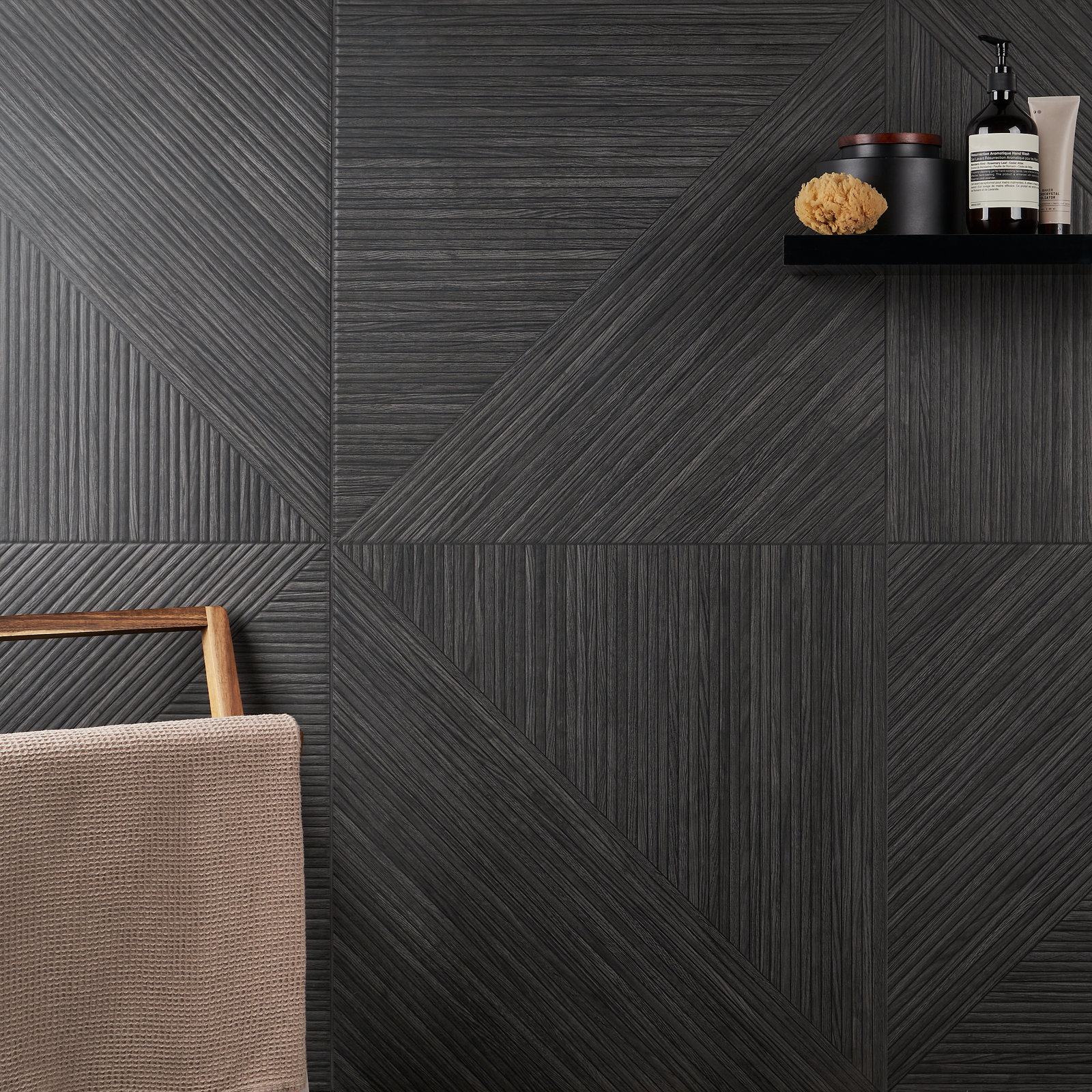 Alinea 23.62 in. x 47.24 in. Matte Porcelain Wood Look Wall Tile (15.49 Sq. Ft./ case), Charcoal