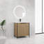 Meuble-lavabo autoportant avec lavabo en résine et portes d'armoire à fermeture en douceur