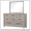 Grande commode contemporaine en bois d'hévéa massif 1 pièce avec huit tiroirs
