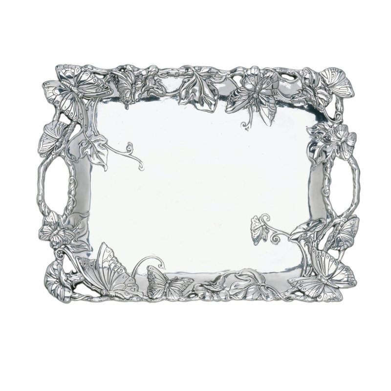 Butterfly Metal Decorative Tray