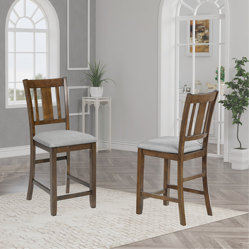 Chaises de salle à manger seulement, ensemble de chaises de salle à manger à hauteur de comptoir pour 4 personnes, chaise de cuisine avec siège rembourré