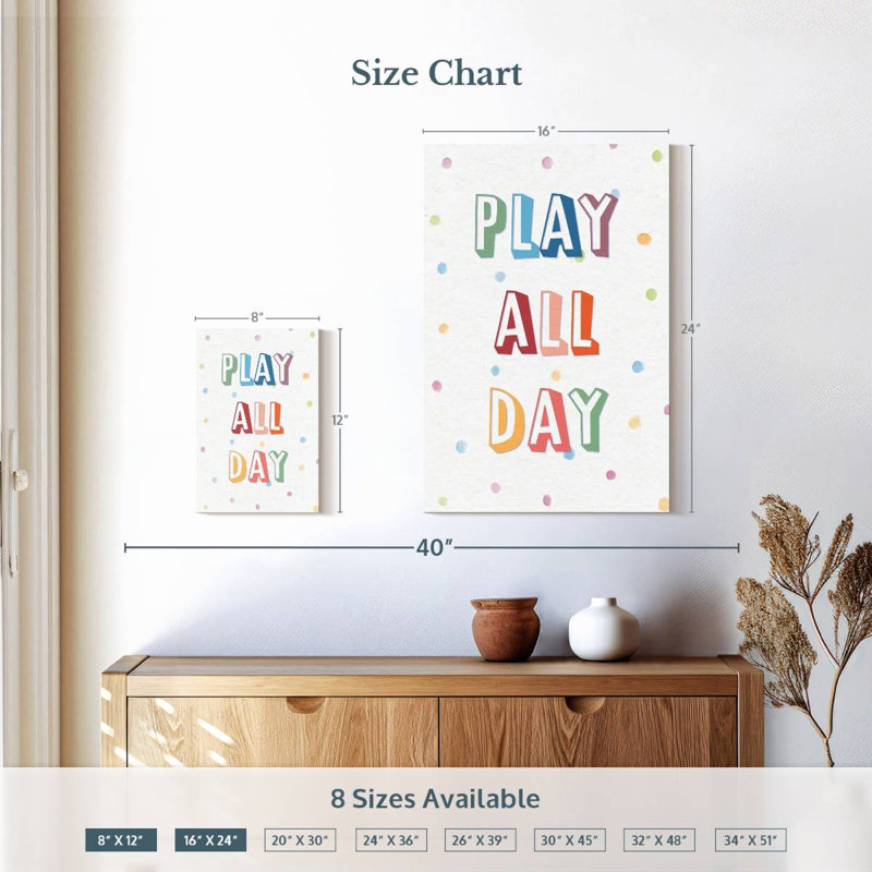 Enseigne Ashelle Play All Day, H 12 po x l 8 po