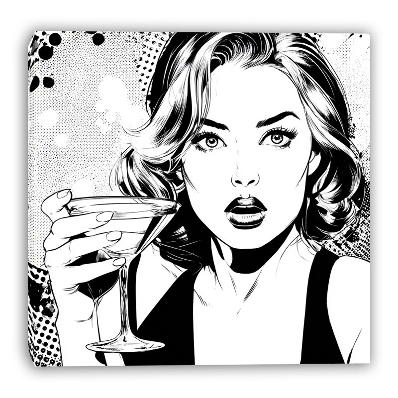 Art moderne moderne sur toile tendue, H 20 po x l 20 po x P 1,5 po