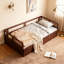 Lit de jour en bois avec lit gigogne et deux tiroirs de rangement, lit de jour extensible-818543865