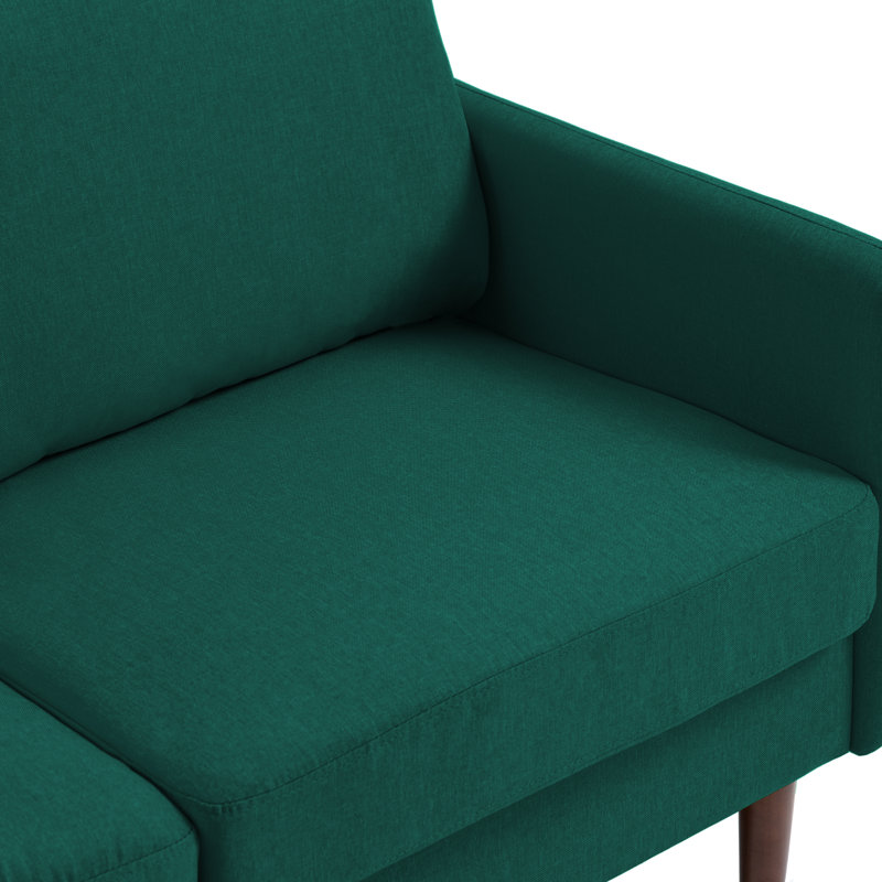 Hollymead 145.1Cm Square Arms Sofa, Green