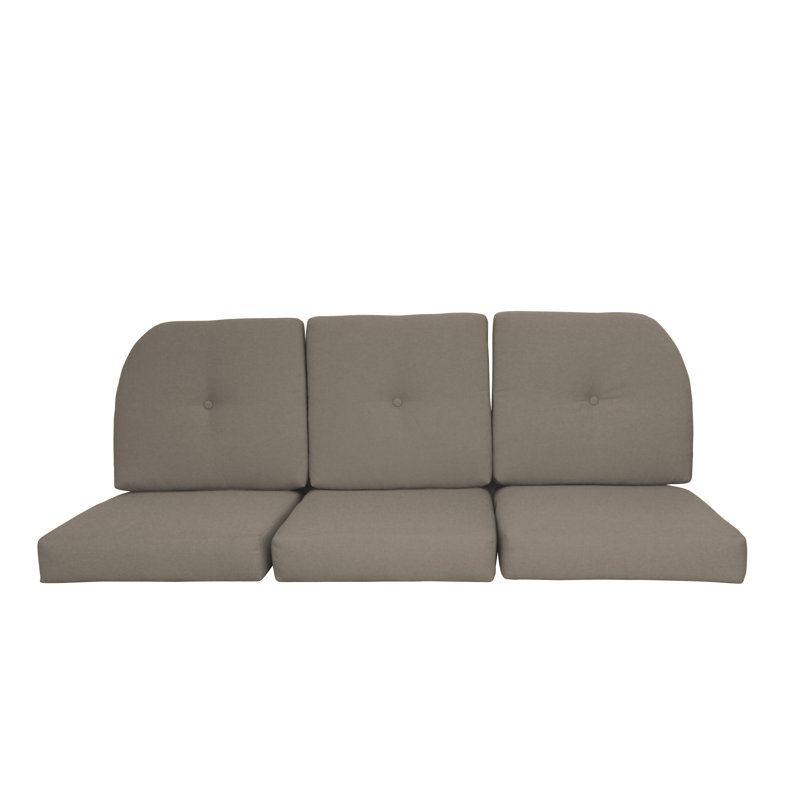 Sunbrella Outdoor 4'' Loveseat Seat / Back Cushion, Spectrum Graphite Sunbrella® Plainweave