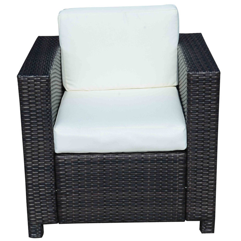 Miesha Outdoor Lounge Chair, Brown