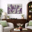 Œuvre d'art mauve lavande mauve sur fond effet bois, images murales rétro rustiques, impression sur toile encadrée-899922254-807997935-825709749