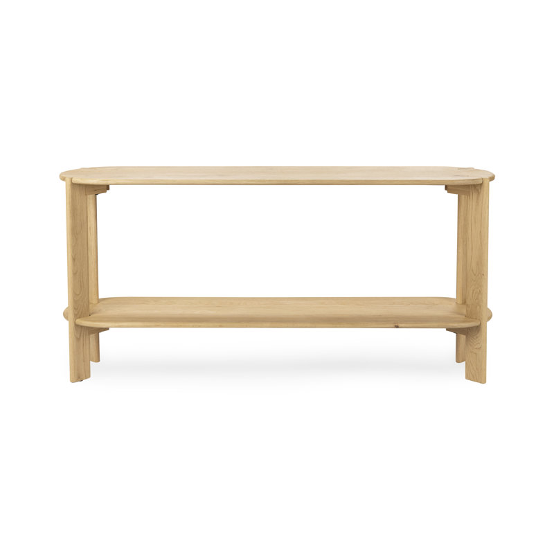 Kering Oak Wood Oval Console Table 