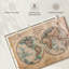 «Vintage Map Hemisphere Map», reproduction sur toile-92519007