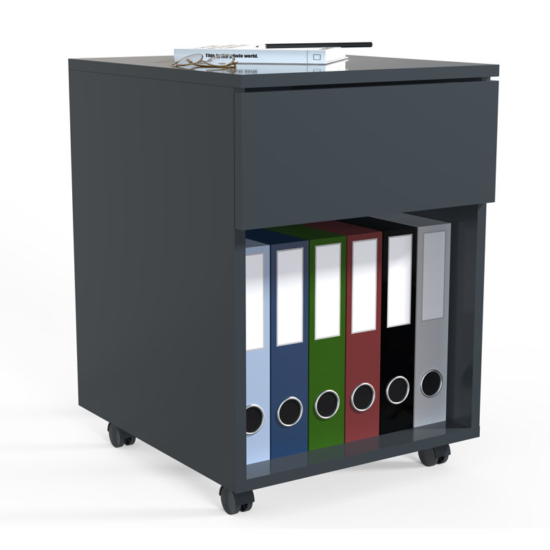 Remedios 39cm Wide File Cabinet, Black, 45cm H x 39cm W x 55cm D
