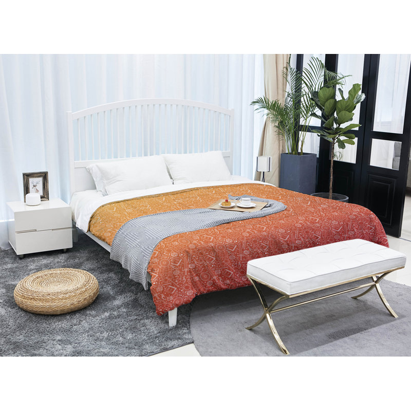 Katelyn Elizabeth Polyester Solid Colour Comforter, Twin Comforter, Fire Ombre