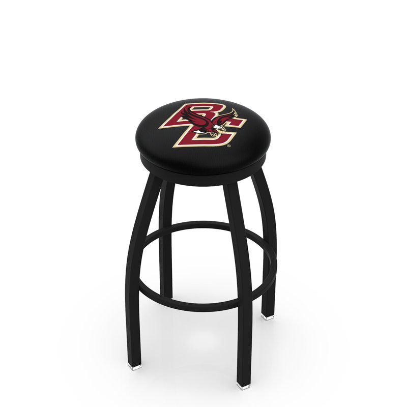 NCAA Swivel 25" Counter Stool, Black Wrinkle, Boston College