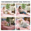 Canapé-lit convertible en méridienne à compression Corduroy avec poches de rangement et 3 coussins, canapé-lit moderne surdimensionné pour le salon, sans assemblage-1257403525