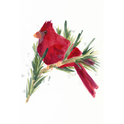 " Warm Winter Wishes IV " by June Erica Vess Painting Print