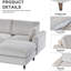 Canapé modulaire surdimensionné à 6 places avec repose-pieds, canapé modulaire en velours côtelé moderne, ensemble de canapé convertible en forme de U avec coussin-1197571021