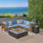 5 - Person Modular Patio Conversation Set with Cushions-1337588774