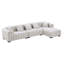 L-Shape Sectional Sofa With Deep Tufted Velvet Upholstered Right Chaise Modular Sofa